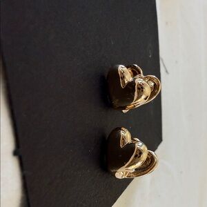 Gold Heart Earrings